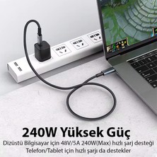 Ally 40GBPS 240W Type-C 8k Görüntü ve Hızlı Data Şarj Kablosu