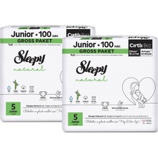 Sleepy Natural Gross Paket Bebek Bezi 5 Numara Junior 200 Adet