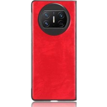 Mays Boutique Huawei Mate X3 Lychee Desen Uyumluluk Koruyucu Için Retro Kılıf (Yurt Dışından)