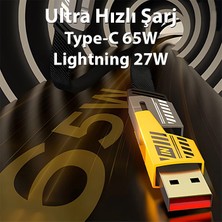 Ally 4in1 Type-C 65W To Usb-A + Type-C To Lightning 27W Hızlı Şarj Kablosu