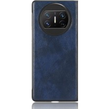 Mays Boutique Huawei Mate X3 Lychee Desen Uyumluluk Koruyucu Için Retro Kılıf (Yurt Dışından)