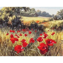 Sanat Gelincik Tarlası | Elmas Mozaik Tablo | Mozaik Puzzle | 50X40 | E20201585M