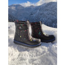 Çiğdem Kundura Su Geçirmez Çocuk Kar Botu - Çkar 2 - Renkli-Siyah-Mavi