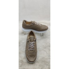 Çiğdem Kundura Çiğdem Gerçek Deri Kaiçino Kadın Günlük Ayakkabı  - Kapiçino - 38 - St02623-13304