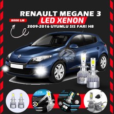 Renault Megane 3 2009-2016 Sis Farı Uyumlu Şimşek Etkili LED Xenon Performance Series H8