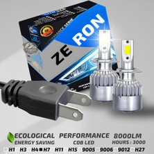 Renault Megane 4 2016-2021 Kısa Far Uyumlu Şimşek Etkili LED Xenon Performance Series H7