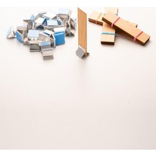 Rufus Concept Ahşap Mum Fitili + Yapışkanlı Sehpa - 30 Adet ( 20mm x 75mm x 0,5mm )