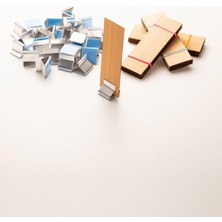 Rufus Concept Ahşap Mum Fitili + Yapışkanlı Sehpa - 30 Adet ( 25mm x 75mm x 0,5mm )