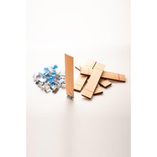 Rufus Concept Ahşap Mum Fitili + Yapışkanlı Sehpa - 50 Adet ( 25mm x 100mm x 0,5mm )