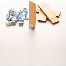 Rufus Concept Ahşap Mum Fitili + Yapışkanlı Sehpa - 30 Adet ( 30mm x 100mm x 0,5mm )