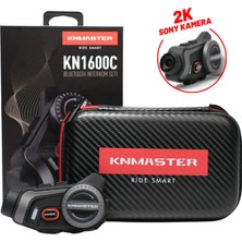 Knmaster KN1600C Kameralı Motosiklet Bluetooth Intercom Kulaklık Seti