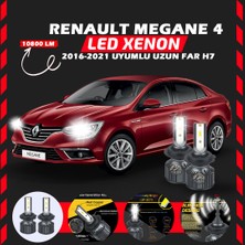 Renault Megane 4 2016-2021 Uzun Far Uyumlu Şimşek Etkili LED Xenon Premium Series H7