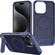 Teleplus Apple iPhone 14 Pro Max Kılıf X2 Petek Desenli Invisible Magsafe Standlı Kapak