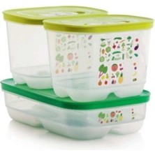 Sera Buzdolabı Saklama Kabı 3 Lü Set(1 Adet Yatay 2 Adet Dikey 1.8 Lt)