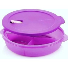 Mikro Tabak 3 Bölmeli Vakum Kapaklı Mor