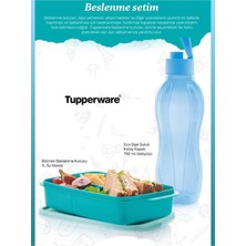 Mavi Bölme Beslenme 1 Lt & Tupperware Eco Şişe Mavi Suluk 750 ml Set*vitrinfly