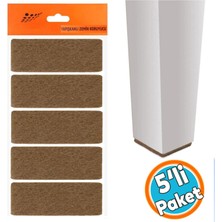 Nzb Zemin Koruyucu Masa Sandalye Parke Keçe Yapışkanlı Dikdörtgen 40X90 mm (5'li Paket)