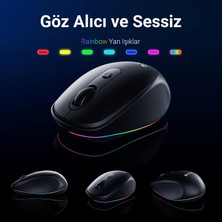 Aula AC208 Rainbow 2.4GHz Kablosuz Şarjlı Türkçe Q Klavye / Mouse ve Mousepad Seti