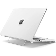 TEKNETSTORE Macbook Air 13" 2020 M1 Çip A2337/A1932/A2179 Uyumlu Standlı Iz Önleyici Şeffaf Kılıf Koruyucu Kapak