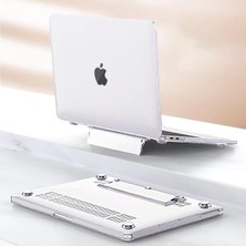 TEKNETSTORE Macbook Air 13" 2020 M1 Çip A2337/A1932/A2179 Uyumlu Standlı Iz Önleyici Şeffaf Kılıf Koruyucu Kapak