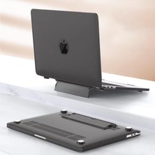 TEKNETSTORE Macbook Air 13" 2020 M1 Çip A2337/A1932/A2179 Uyumlu Standlı Iz Önleyici Şeffaf Kılıf Koruyucu Kapak