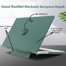 TEKNETSTORE Macbook Air 13" 2020 M1 Çip A2337/A1932/A2179 Uyumlu Standlı Iz Önleyici Şeffaf Kılıf Koruyucu Kapak