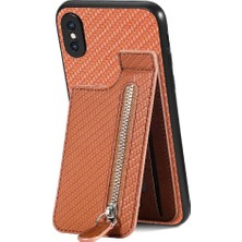 Mays Boutique IPhone X/xs Fermuar Crad Yuvası Cüzdan Manyetik Araç Montaj Standı (Yurt Dışından)