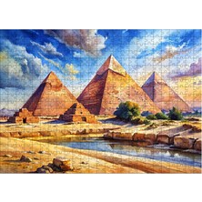 Tablomega Ahşap Mdf Puzzle Yapboz Mısır Piramitleri 500 Parça 50*70 cm