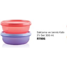 Saklama ve Servis Saklama Kabı 2 Li Set 300 ml Esc