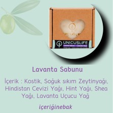 Unicuslife % 100 Saf Doğal Lavanta Sabunu Katkısız, Soğuk Işlem, El Yapımı (Içeriğinebak) 100 gr