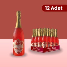 La Via Alkolsüz Şampanya Çilek Aromalı Simli 12X750 ml