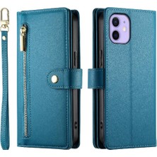 Mays Boutique IPhone 12 Için Flip Case Çok Fonksiyonlu Standı Crossbody Kayış Cüzdan (Yurt Dışından)