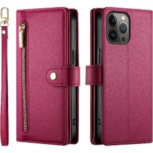 Mays Boutique IPhone 13 Için Flip Case Pro Max Çok Fonksiyonlu Crossbody Kayış Cüzdan (Yurt Dışından)