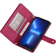 Mays Boutique IPhone 13 Için Flip Case Pro Max Çok Fonksiyonlu Crossbody Kayış Cüzdan (Yurt Dışından)