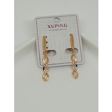 By Semra Xupıng Sonsuzluk Model Zirkon Taşlı Sallantılı Çelik Lüks Küpe
