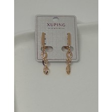 By Semra Xupıng Sonsuzluk Model Zirkon Taşlı Sallantılı Çelik Lüks Küpe