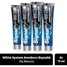 Signal White System Diş Macunu Arındırıcı Beyazlık Aktif Karbon 75 Ml X4