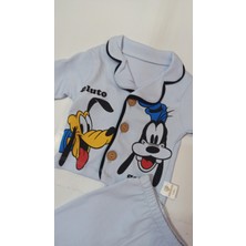 Mini Love Desenli Yakalı Bebek Pijama Takımı