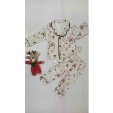 Mini Love Desenli Yakalı Bebek Pijama Takımı