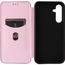 Mays Shop Samsung Galaxy M35 Manyetik Karbon Fiber Deri Için Flip Case Folio Kapak (Yurt Dışından)