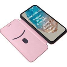 Mays Shop Samsung Galaxy M35 Manyetik Karbon Fiber Deri Için Flip Case Folio Kapak (Yurt Dışından)