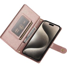 Mays Shop IPhone 15 Için Flip Case Pro Max Crossbody Kayış Standı Çok Fonksiyonlu (Yurt Dışından)