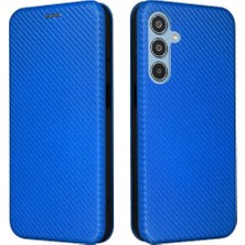 Mays Shop Samsung Galaxy M35 Manyetik Karbon Fiber Deri Için Flip Case Folio Kapak (Yurt Dışından)