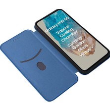 Mays Shop Samsung Galaxy M35 Manyetik Karbon Fiber Deri Için Flip Case Folio Kapak (Yurt Dışından)