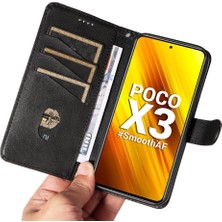 Mays Shop Xiaomi Poco X3 Nfc Için Kredi Kartı Yuvası ile Ayrılabilir Siyah Pu (Yurt Dışından)