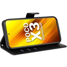 Mays Shop Xiaomi Poco X3 Nfc Için Kredi Kartı Yuvası ile Ayrılabilir Siyah Pu (Yurt Dışından)