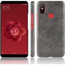 Mays Shop Retro Durumda Xiaomi Mi A2 /mi 6x Uyumluluk Lychee Desen Anti Retro (Yurt Dışından)