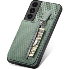 Mays Shop Samsung Galaxy S22 Cüzdan Fermuar Standı Manyetik Araç Montaj Crad (Yurt Dışından)