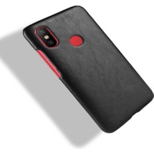 Mays Shop Retro Durumda Xiaomi Mi A2 /mi 6x Uyumluluk Lychee Desen Anti Retro (Yurt Dışından)