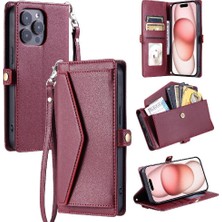 Mays Shop Cüzdan Crossbody Durumda IPhone 13 Pro Max Rfıd Engelleme Fermuar Faturaları (Yurt Dışından)